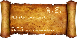 Mikita Evariszt névjegykártya